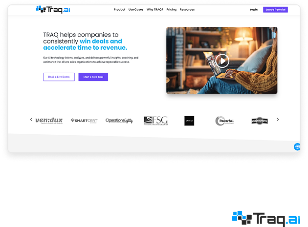 Traq.ai sales intelligence website